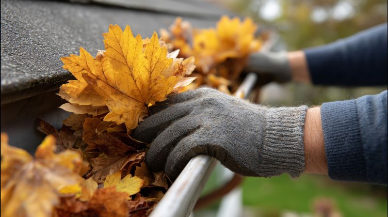 Gutter Cleaning in Autumn